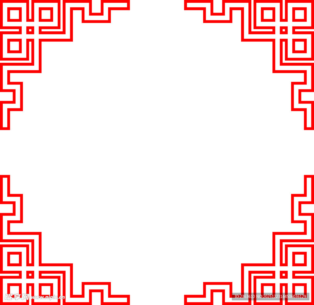 中式几何边框图案