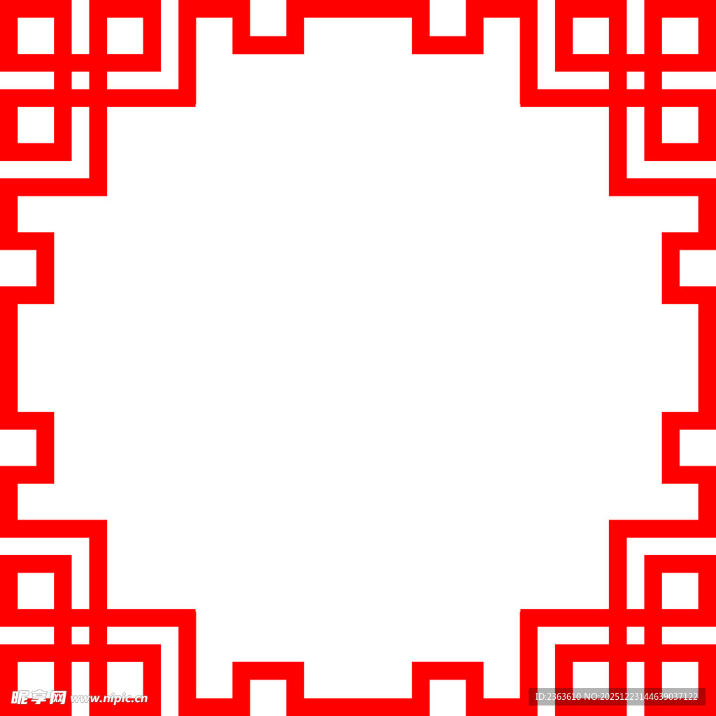 中式几何边框图案