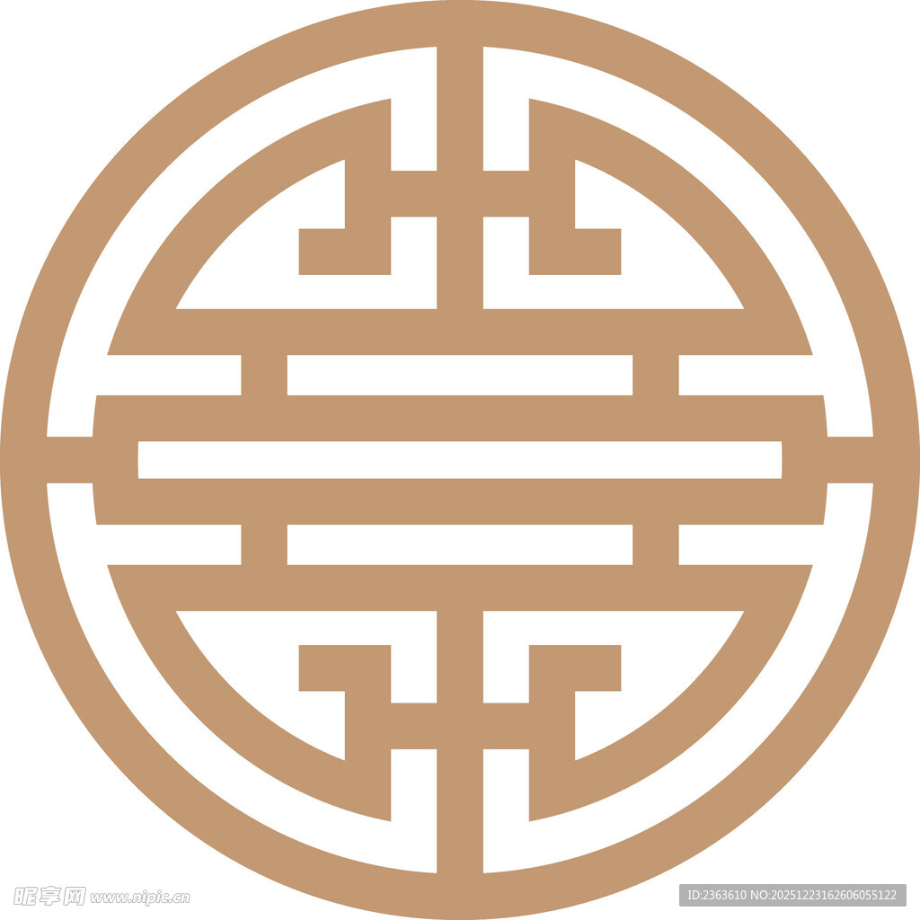 中式传统回纹寿字