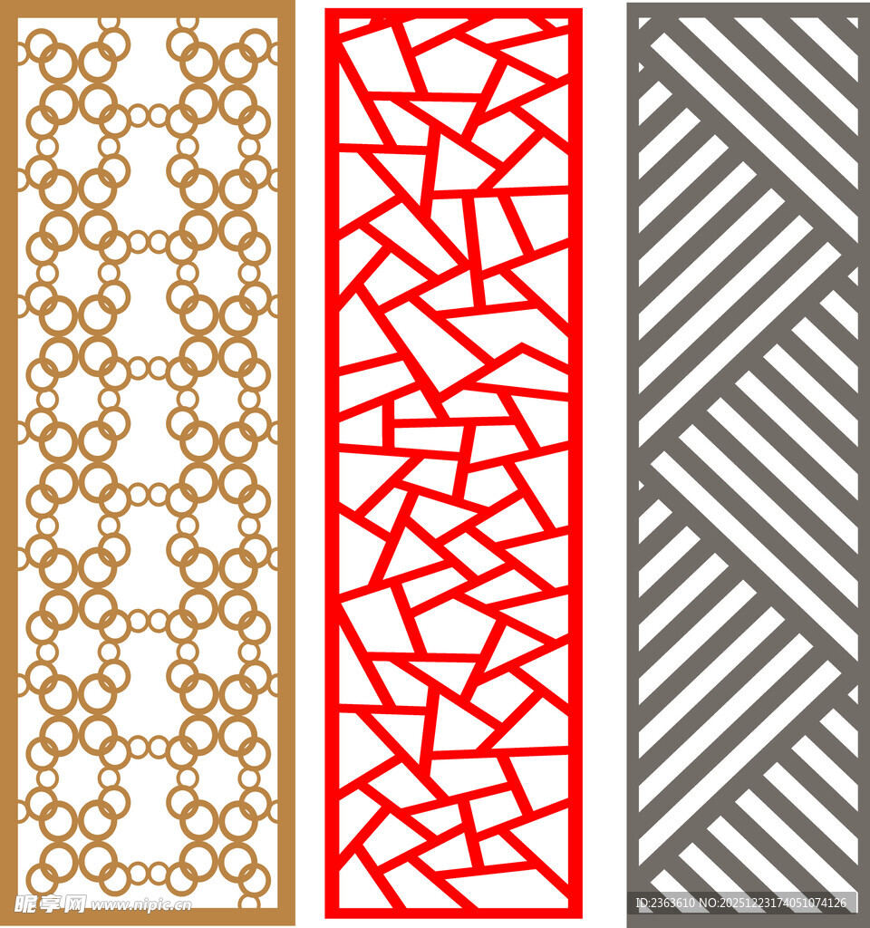 中式镂空雕花图案