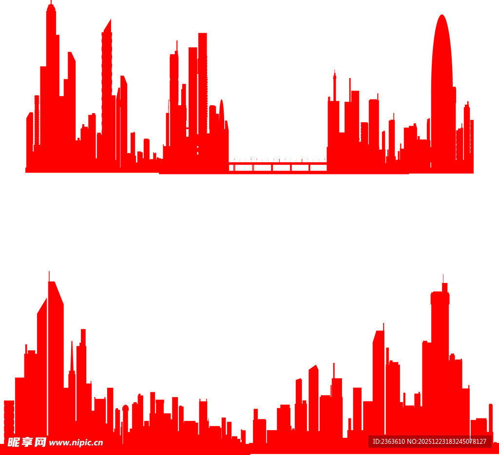 城市天际线剪影