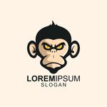 愤怒猴子标志设计