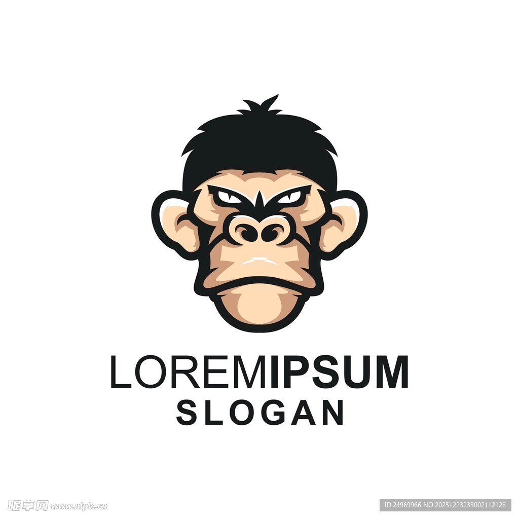 愤怒猩猩标志设计