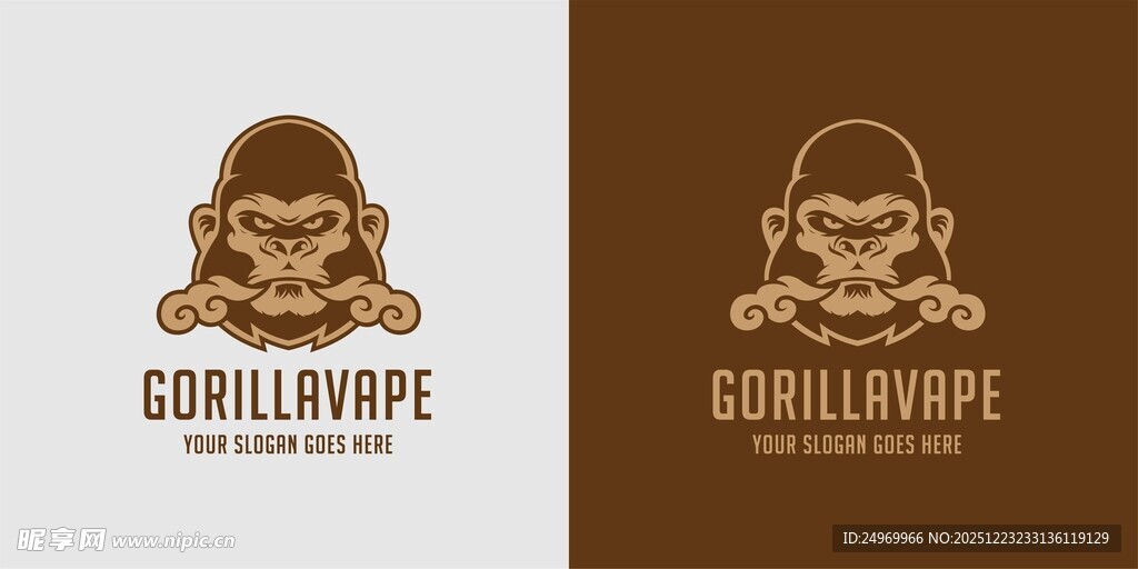 卡通猴子品牌标志设计