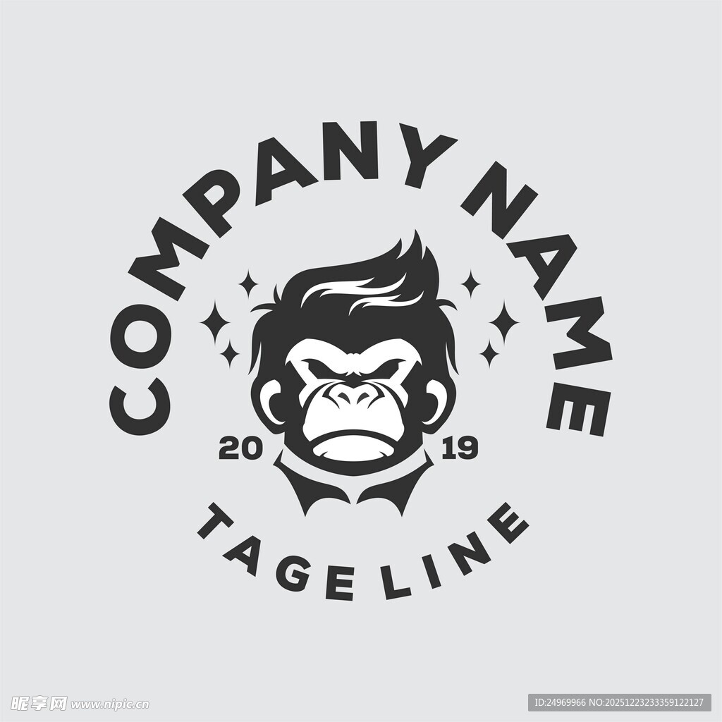 猴子主题公司标志设计