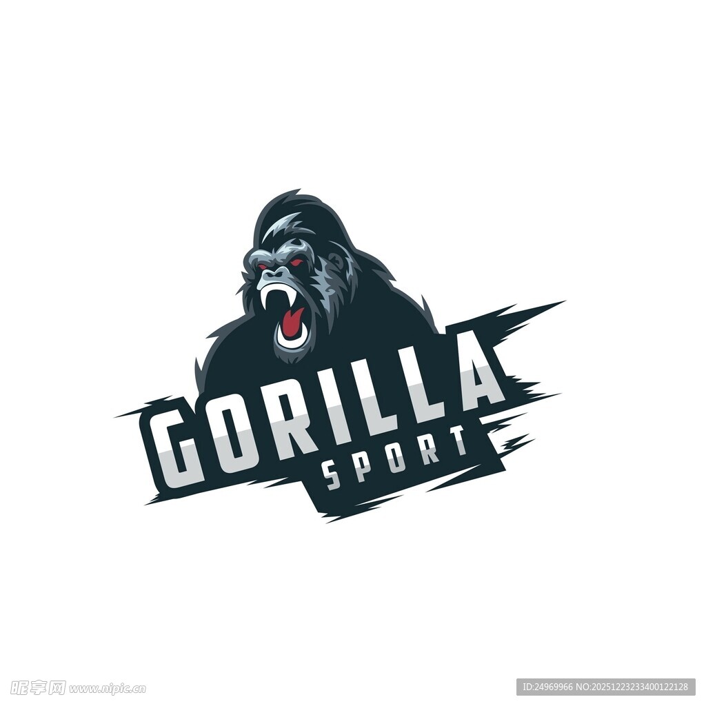 大猩猩运动标志设计
