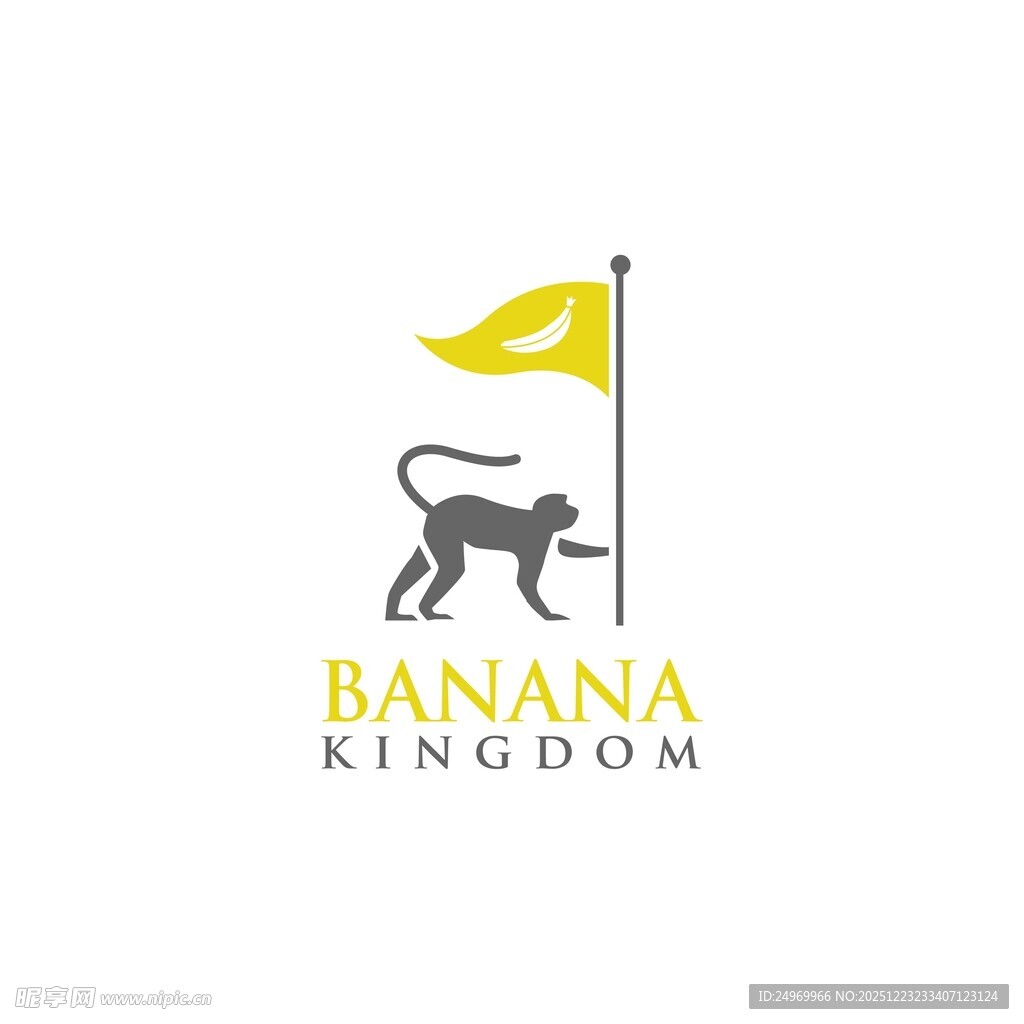 香蕉王国标志设计