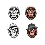 戴帽猿猴头像设计集合
