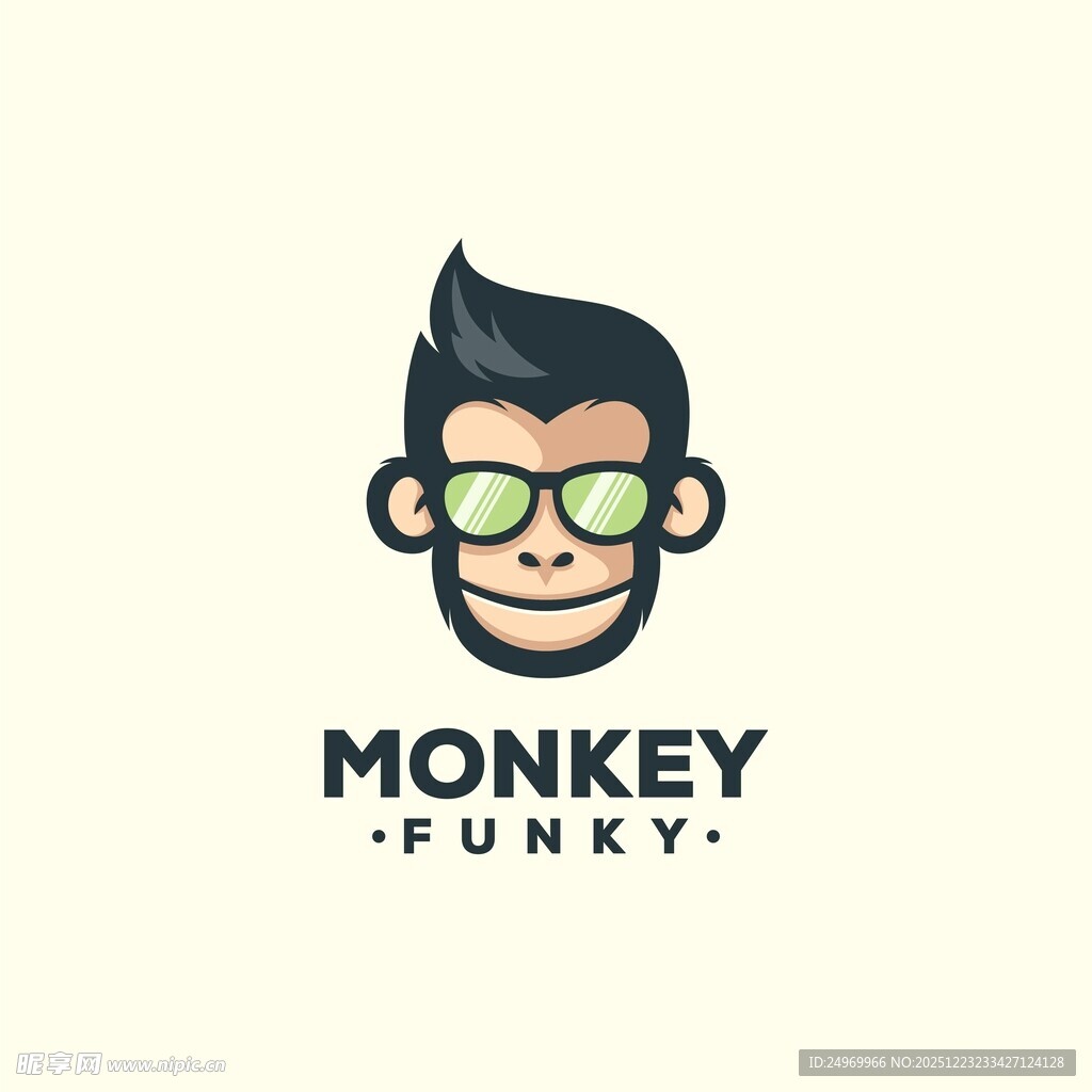 时髦猴子标志设计