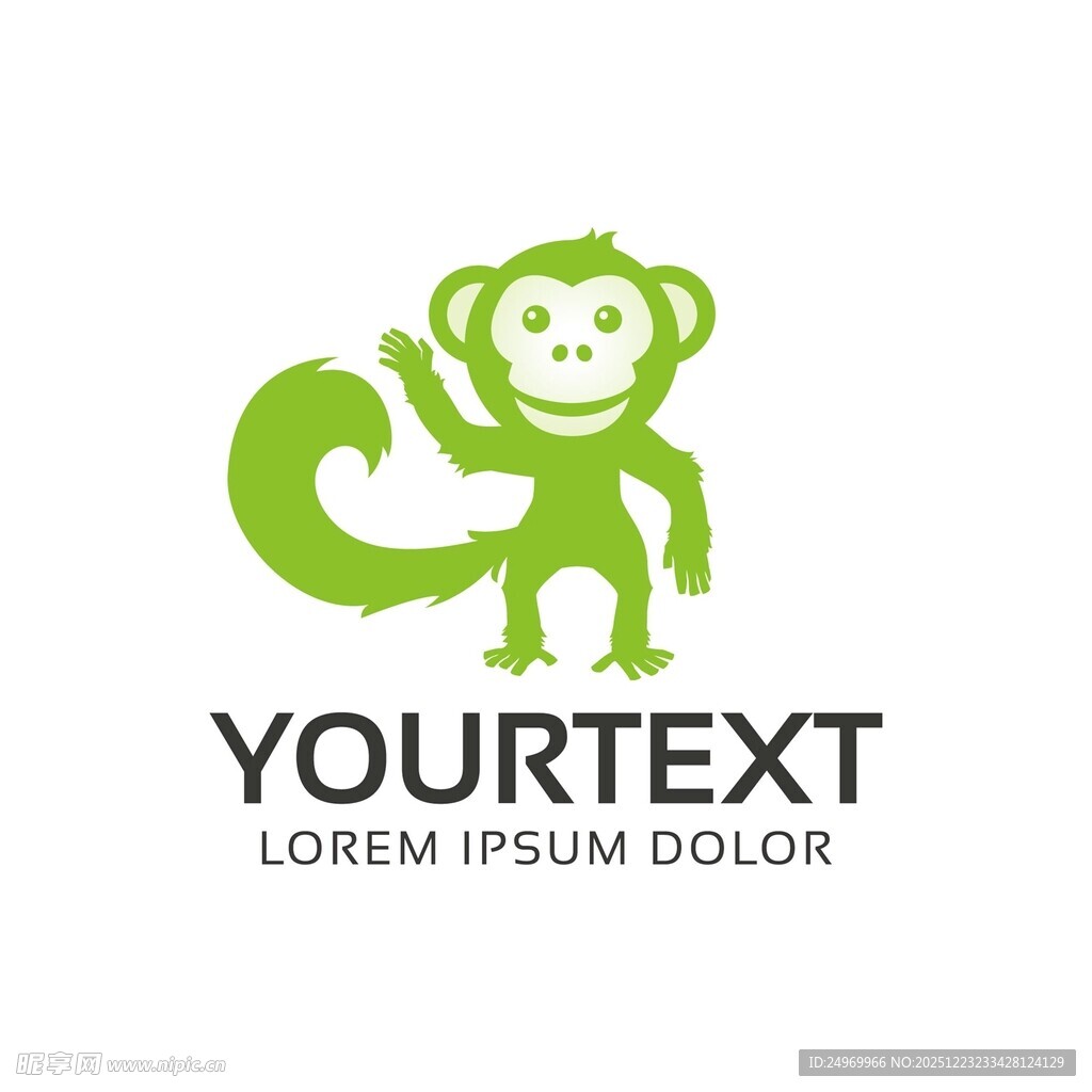 绿色猴子标志设计