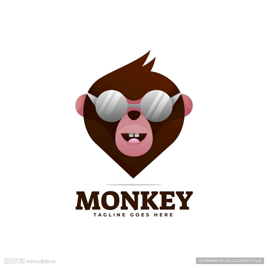 时尚猴子标志设计