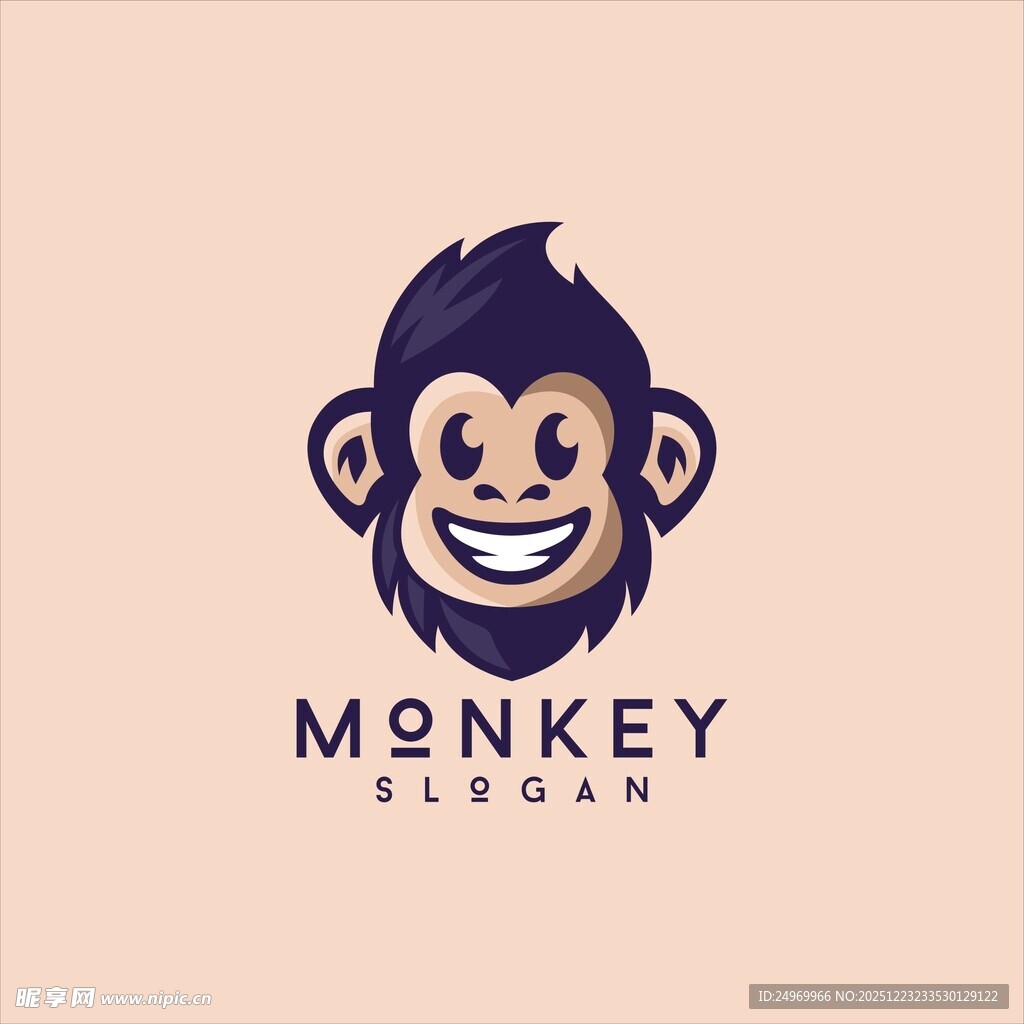 猴子主题创意标志设计
