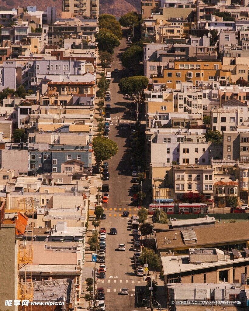 俯瞰城市建筑景观