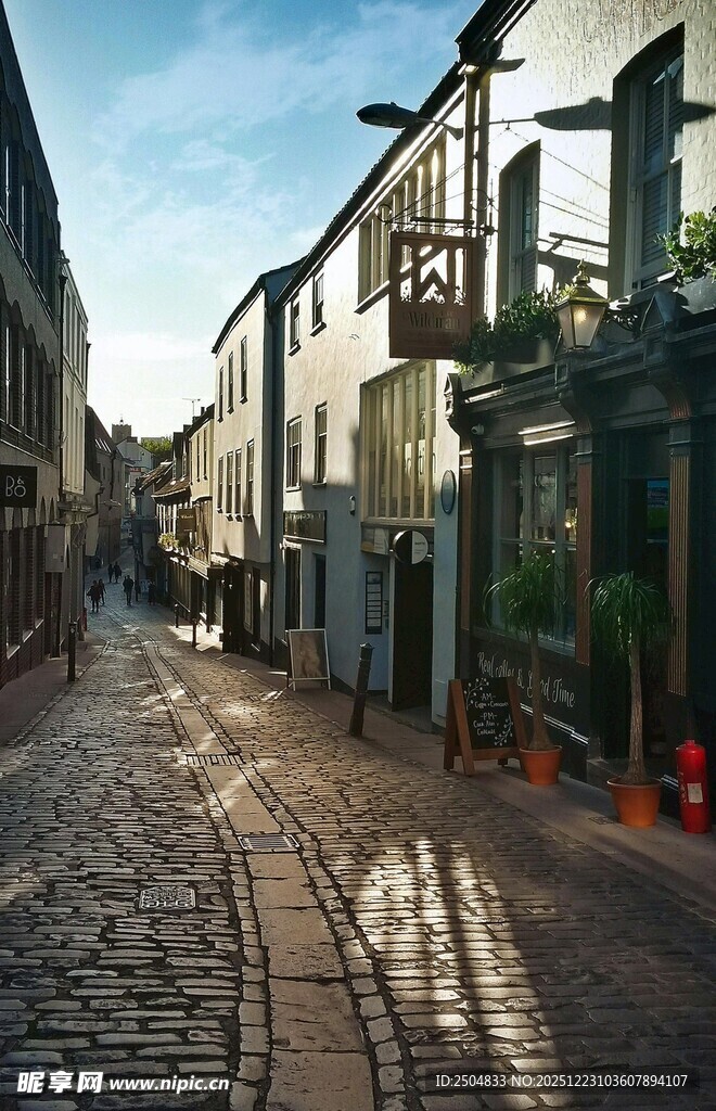 古朴宁静的 洲小镇街道