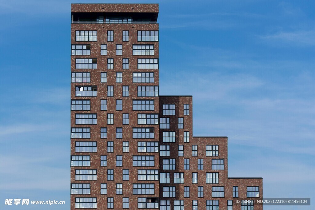 现代风格高层阶梯式建筑