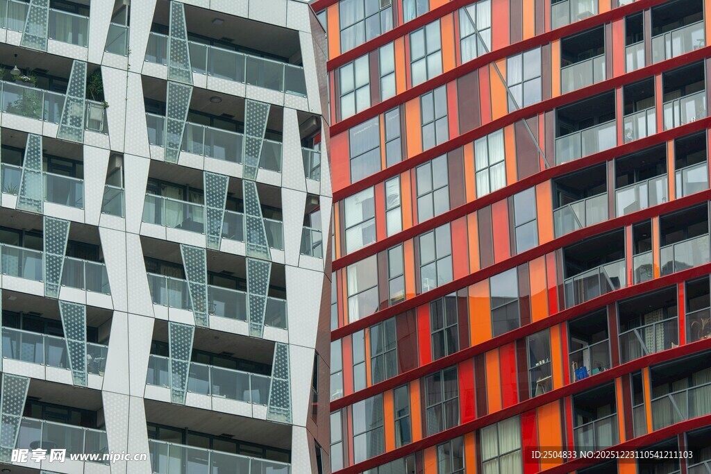 多彩现代建筑外观