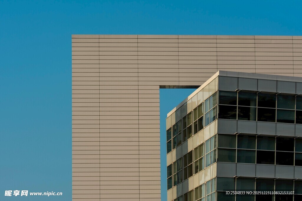 现代建筑外观特写