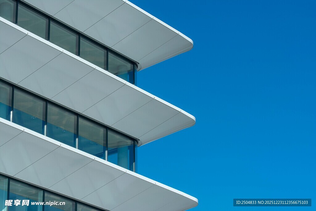 现代建筑外观局部特写