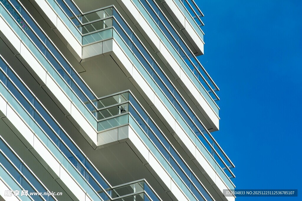 现代高层公寓建筑外观