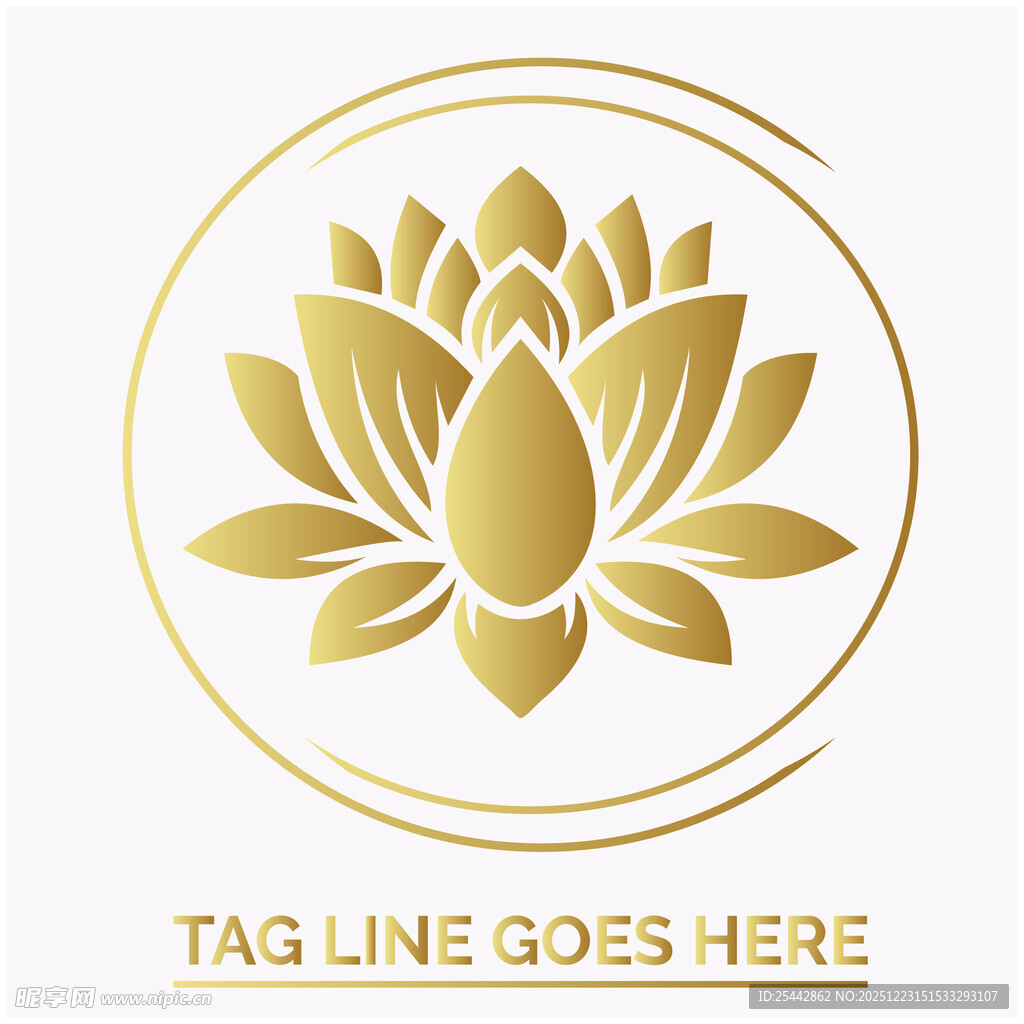 金色莲花标志