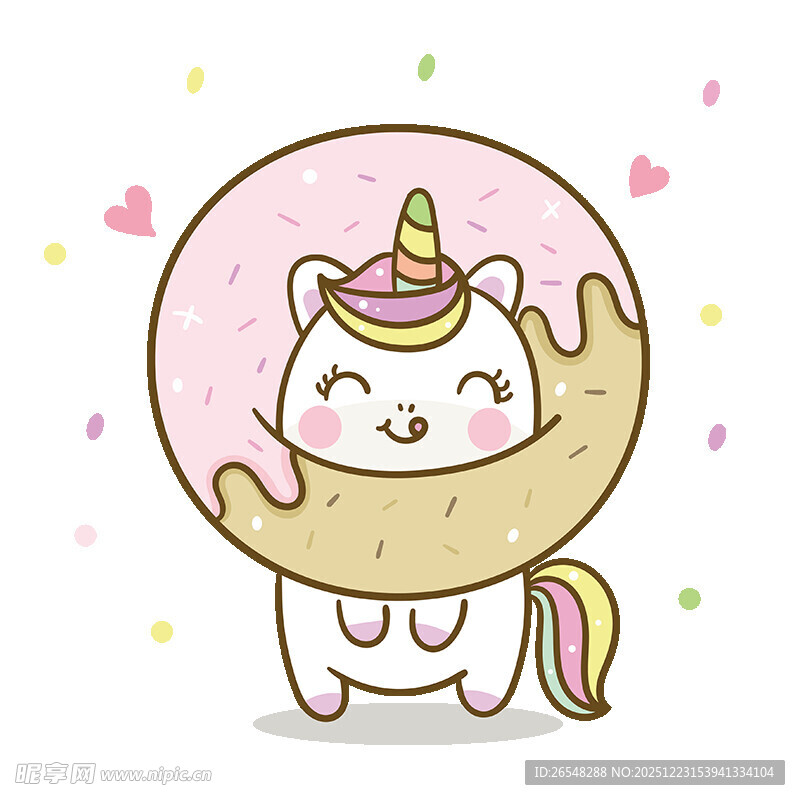 甜甜圈独角兽猫咪