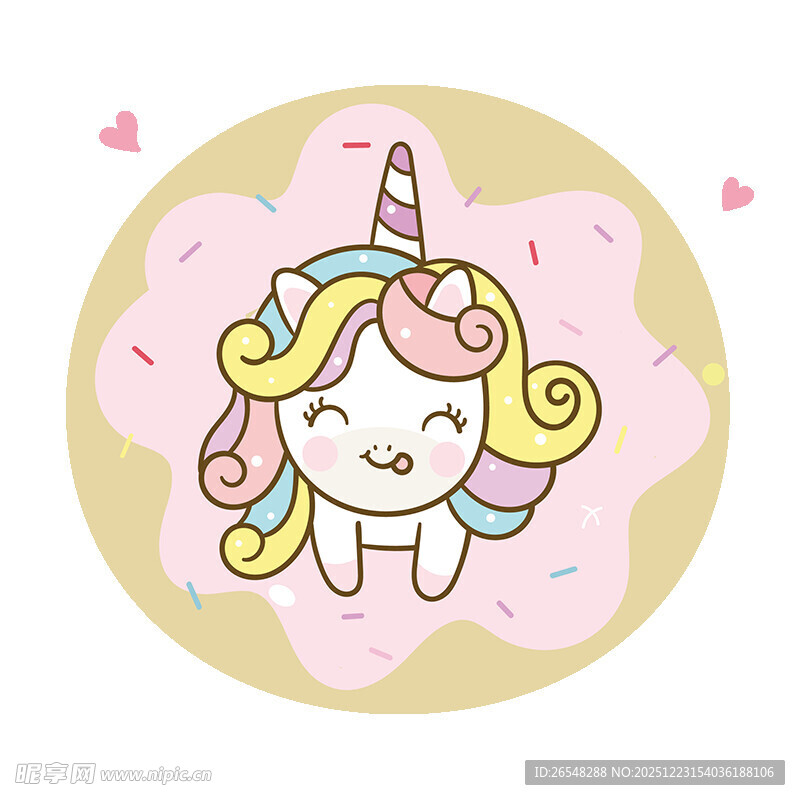 可爱独角兽卡通萌趣形象