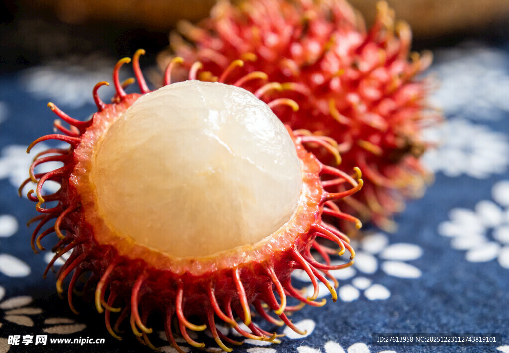 红毛丹果肉特写