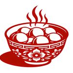 中式美食汤圆矢量设计