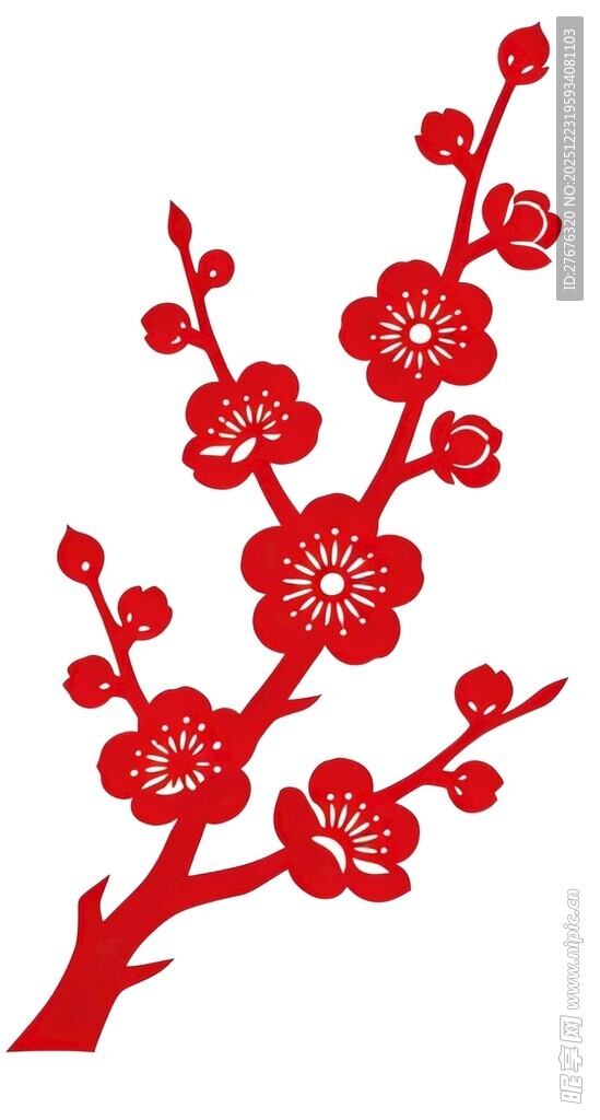 国潮梅花矢量设计