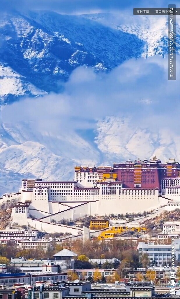 雪后布达拉宫壮丽景观
