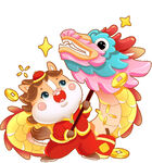 龙年萌娃与祥龙贺新春