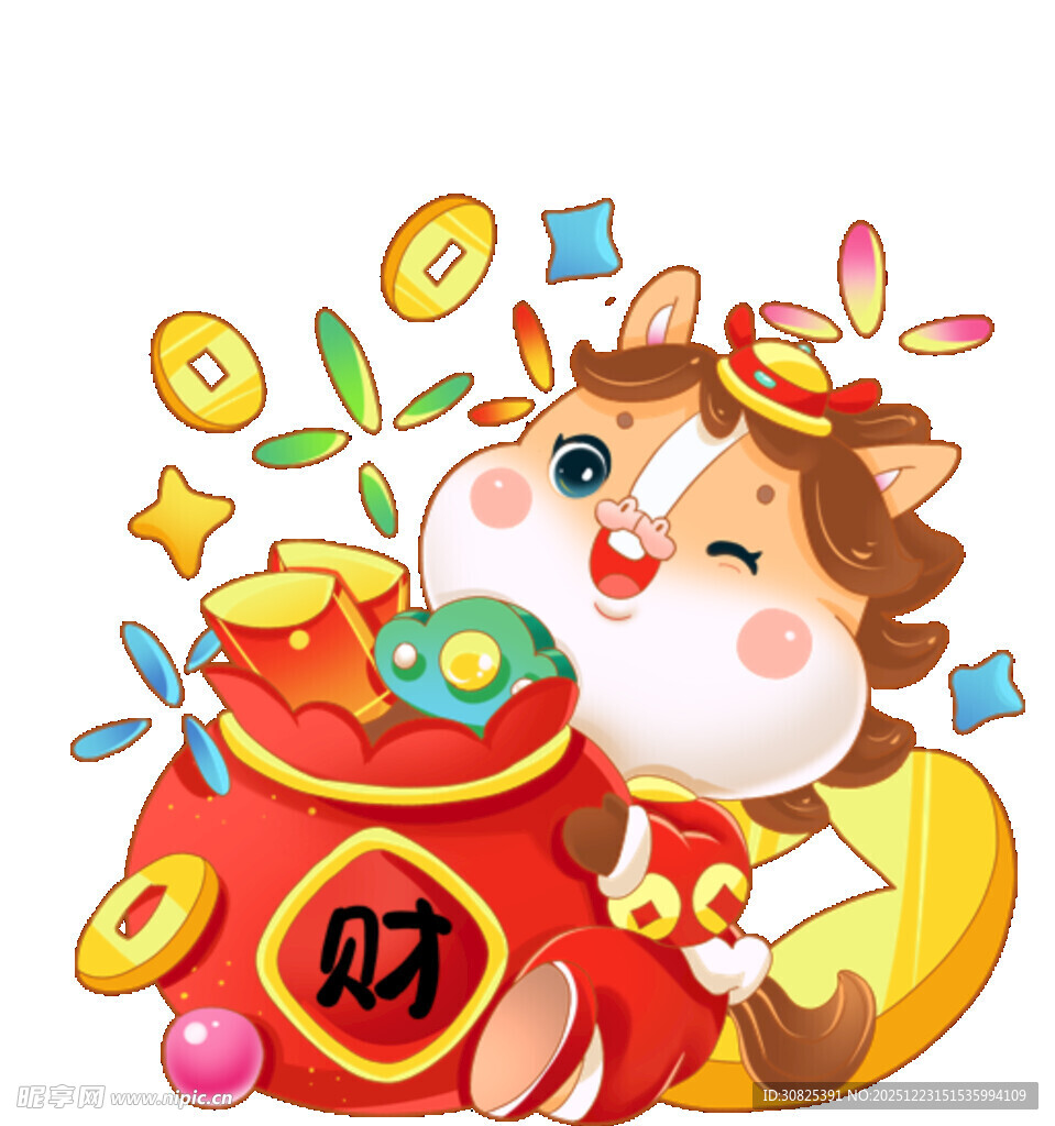 萌鼠抱财袋金币纷飞