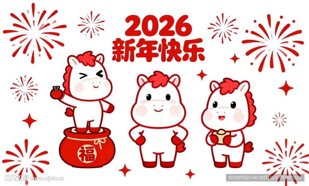 2026年新年可爱生肖形象