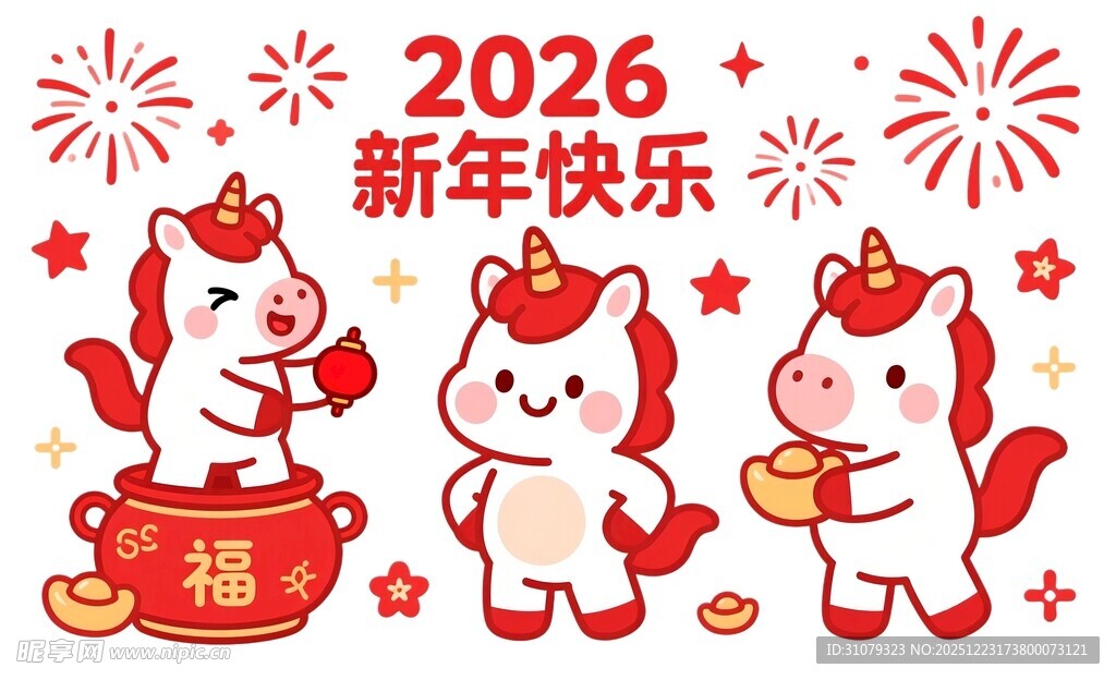 2026新年可爱生肖形象