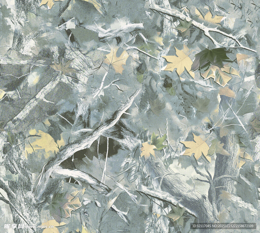 抽象树叶纹理图案