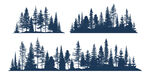 森林树木剪影