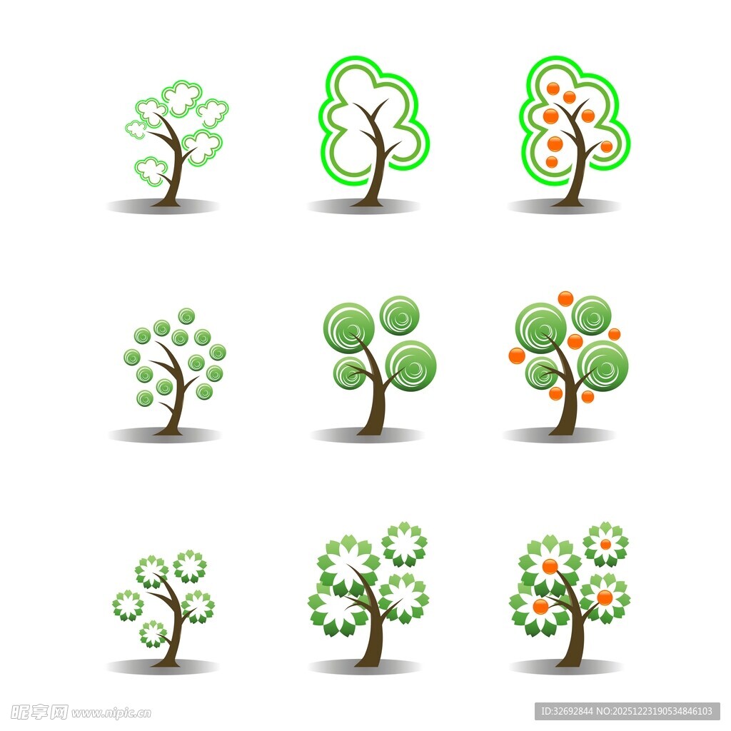 卡通树图案