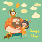 欢乐父亲节家人温馨相伴