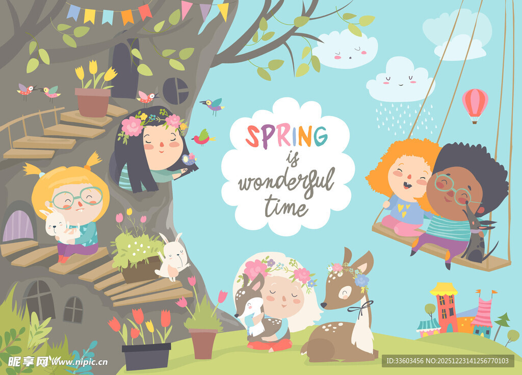 春日欢乐童趣时光