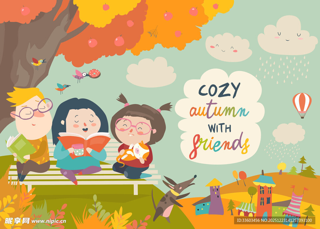 秋日温馨亲子阅读时光