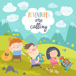 儿童户外探险欢乐时光