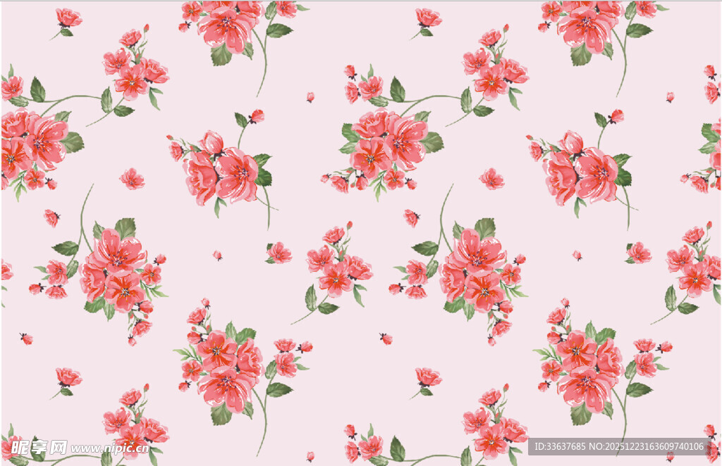 粉色花卉图案背景