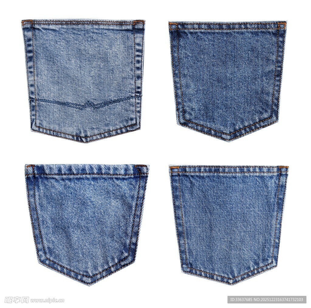 牛仔布口袋展示