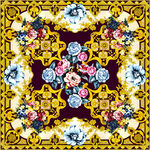 复古花卉图案装饰画