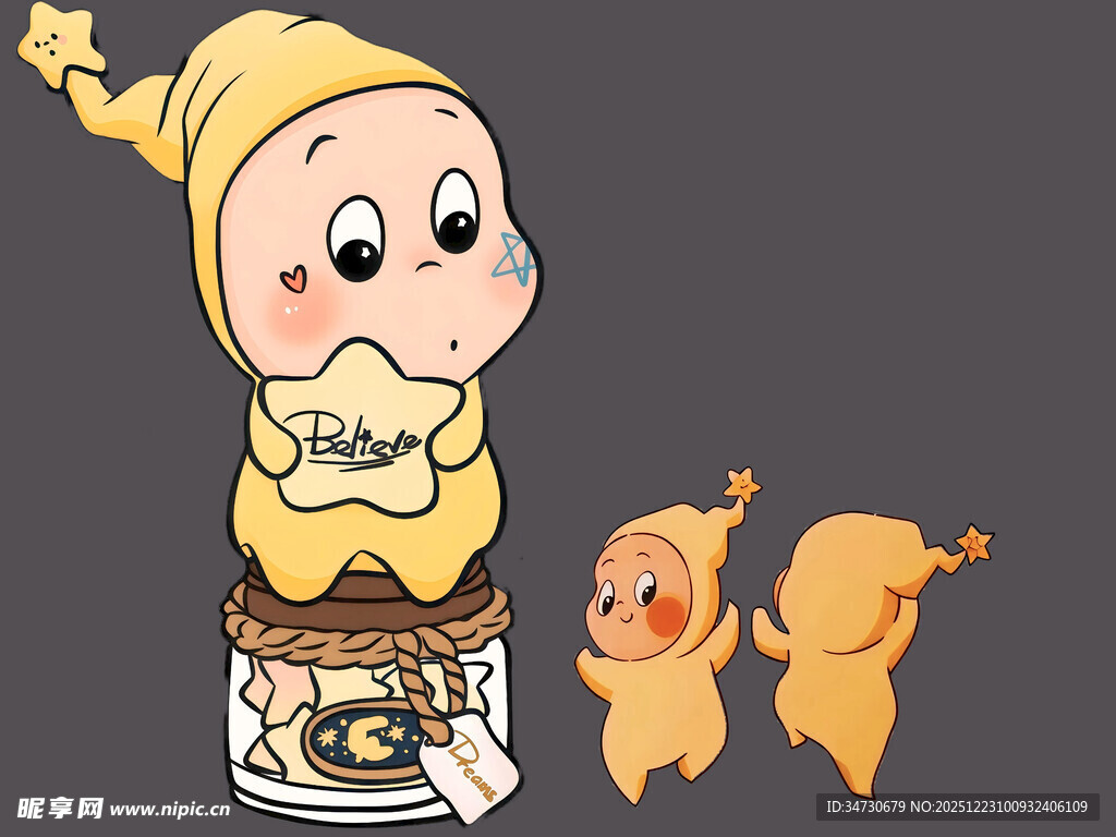 可爱小萌娃与玩偶同框