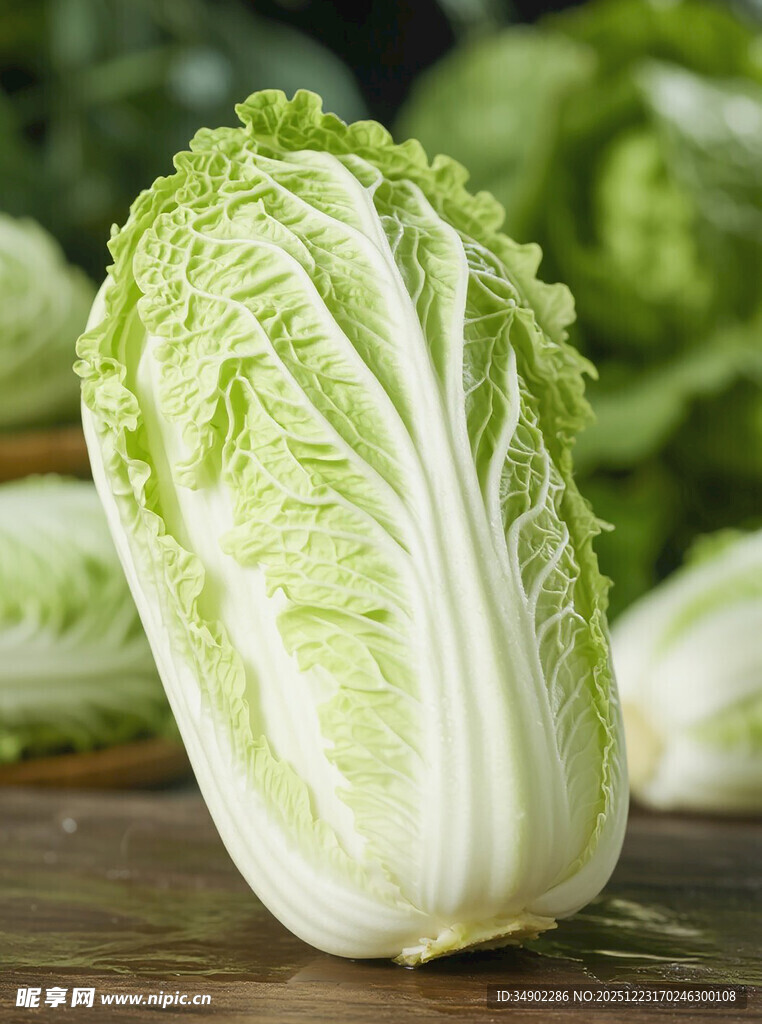 一颗鲜嫩的大白菜