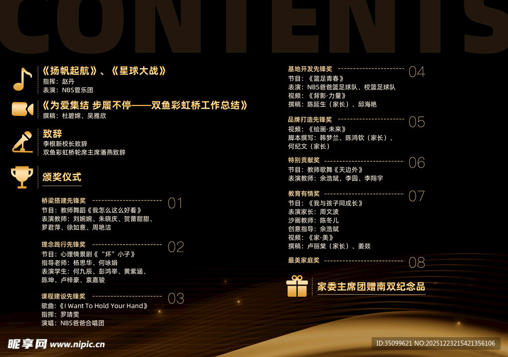 书籍目录页展示