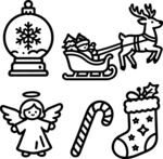 圣诞元素图标集合