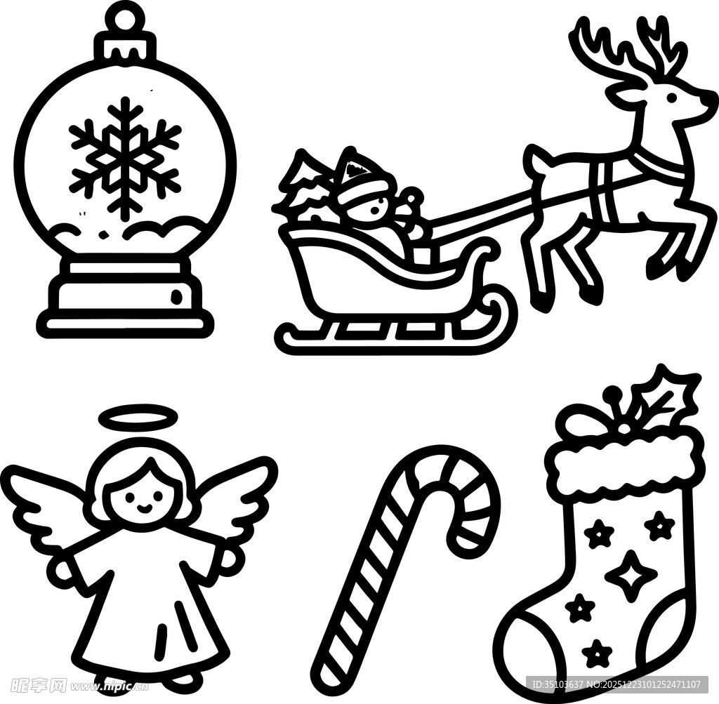 圣诞元素图标集合