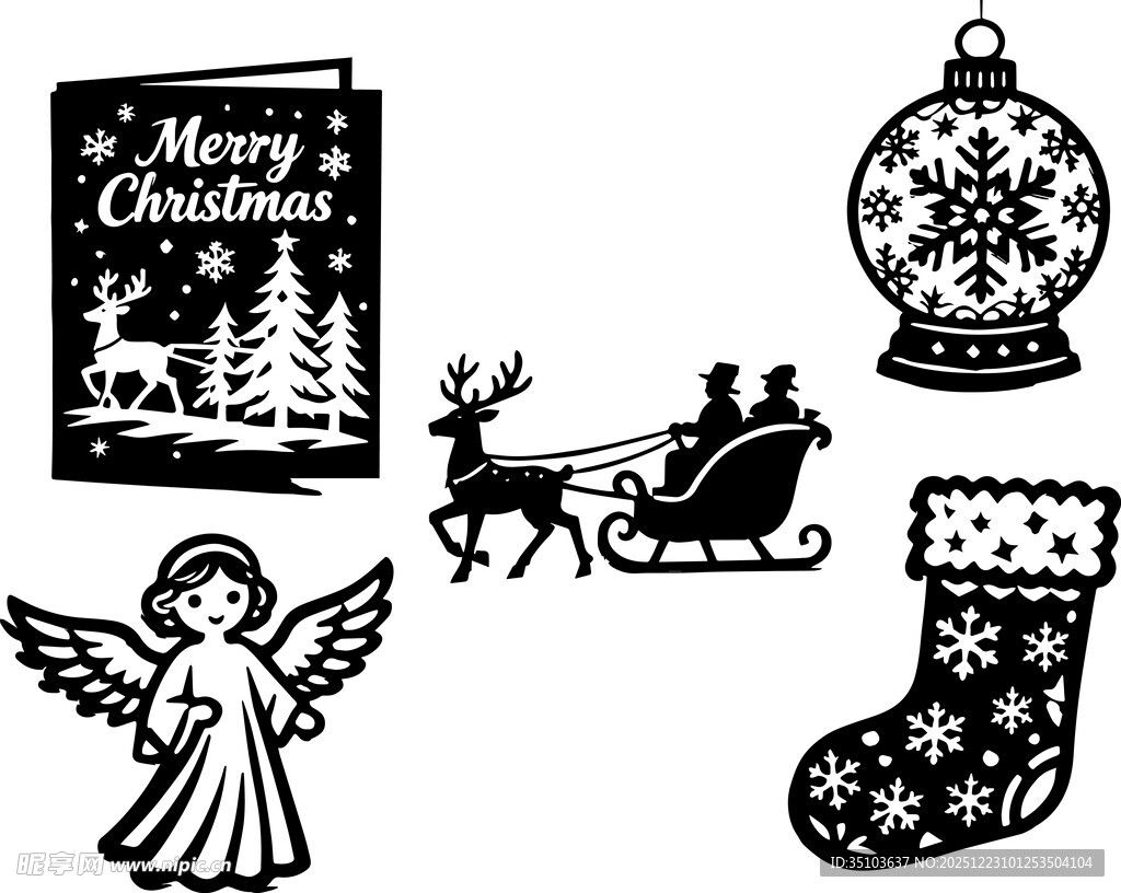 圣诞元素图标集合